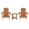 Flash Furniture Teak Adirondack Side Table and 2 Chair Set JJ-C14501-2-T14001-TEAK-GG - alternate 5